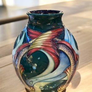 Moorcroft Lagoon Vase 3/8