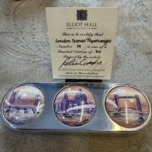 London Scenes Paperweight Elliot Hall Enamel's
